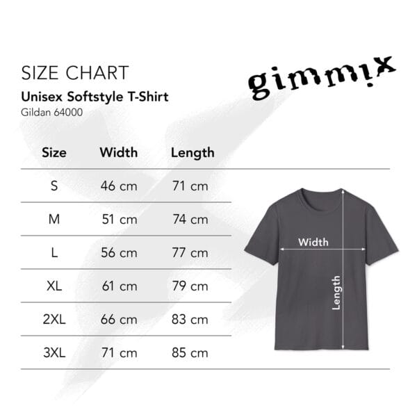 gimmix-64000-SizeChart Short Stack • T-Shirt