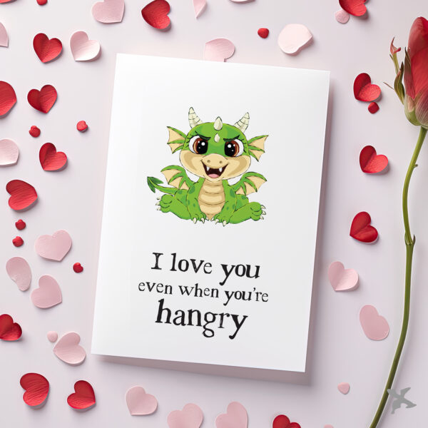 Hangry Dragon • Greeting Card