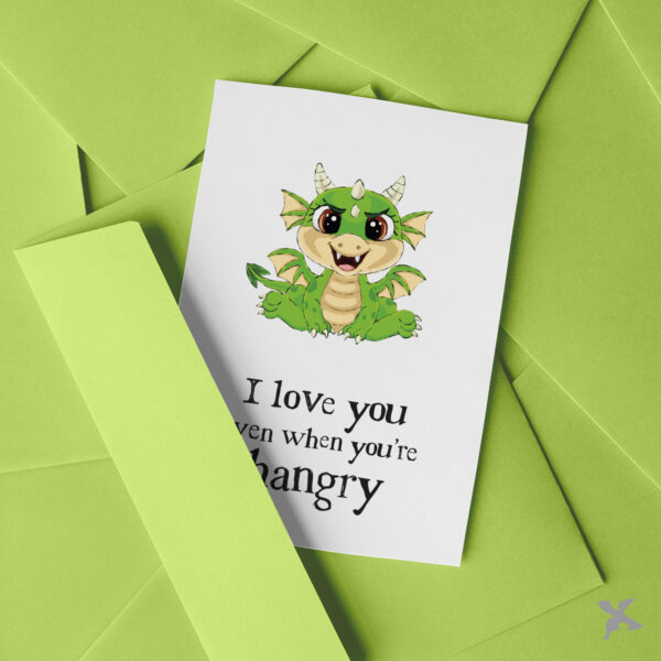 Hangry Dragon • Greeting Card