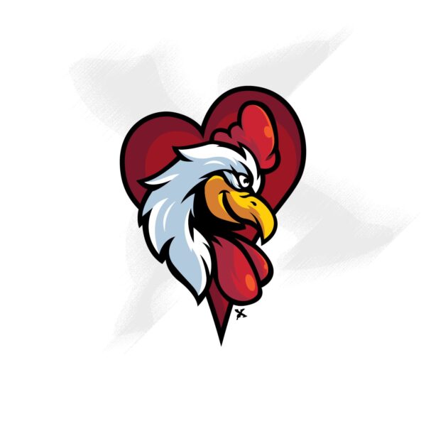T shirt RoosterHeart graphic